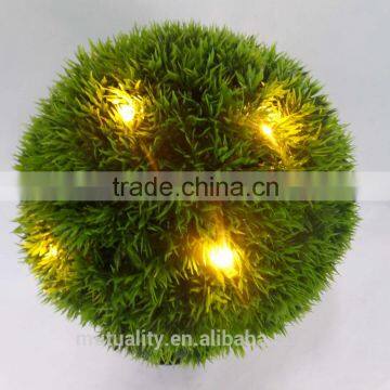 new product 2016 wedding decoration light ball artificial grass topiary ball with led light