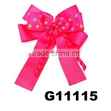 girls cheerleading grosgrain ribbon hair bows wholesale