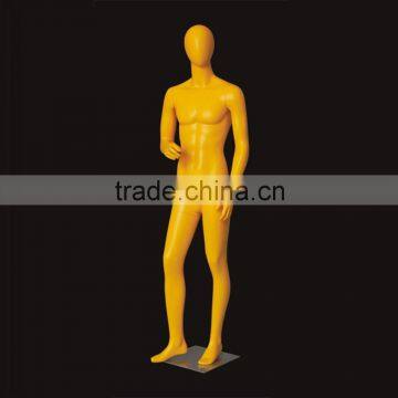 Fashion Display full body male mannequin painting yellow color wonderful color mannequin