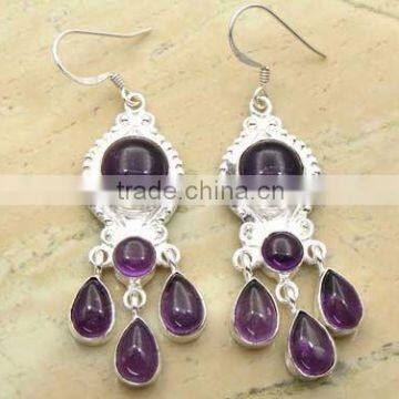 Dazzling ! AMETHYST Earrings & .925 Sterling Silver Earrings, silver jewelry wholesale