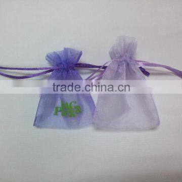 stylish purple organza jelly candy bag with logo