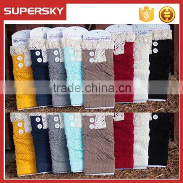 A-33 Crochet Lace Ruffle Boot Cuffs Girl Boho Boot Toppers Cuffs Open Knit Lace Boot Cuffs photo-4