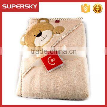 C962 Custom Made Baby Bath Towel with Hood Microfibre Children Hooded Bath Towel