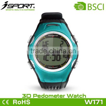 BSCI Factory Waterproof 3D Fitness Wrist Pedometer Step Walking