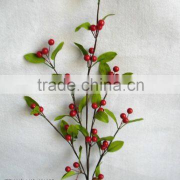 High Quality Popular Artificial Berry Pick Christmas 27" with pine needle Ornament for Christmas house Decoration