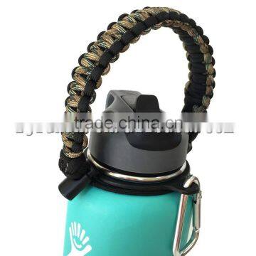 550 paracord bottle handle for outdoor sports /survival tool weave paracord bottle handle