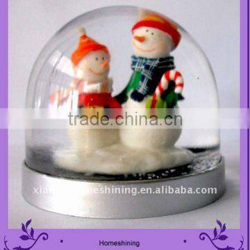 Snowman Acrylic semi circle water globe