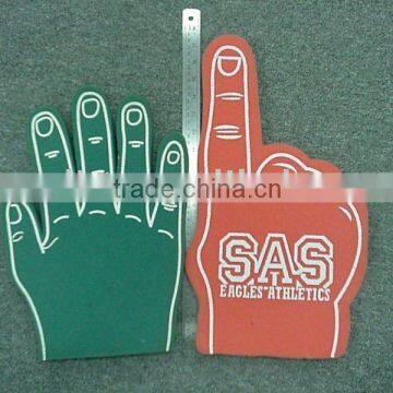 various shapes and colourful cheering foam hand