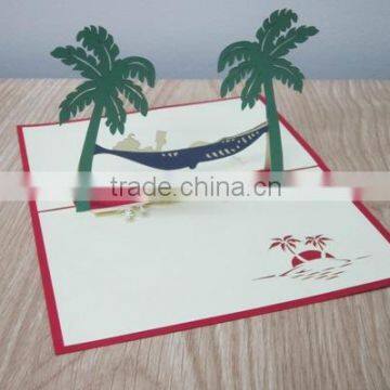 Island pop up greeting card