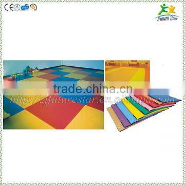 FS-SP-053G PU And EPE Colorful Square Kids Play Room Floor Mat