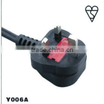 Singapore PSB certified ac power cord with 13A fuse