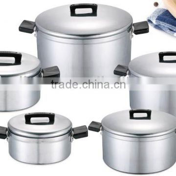 Good quality 10pcs Aluminum stock pot with lids