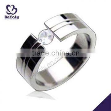 2015 cheap price jewelry 316l stainless steel natural diamond ring