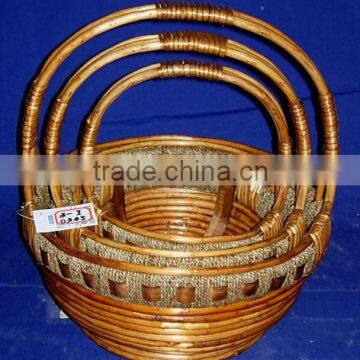 cheap wicker basket for sale with handle