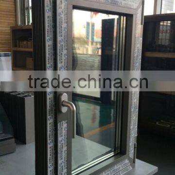 triple glass Low U value high performance thermal break aluminum windows