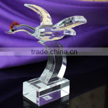 Mini Crystal Animal Statue Flying Crane For Sale