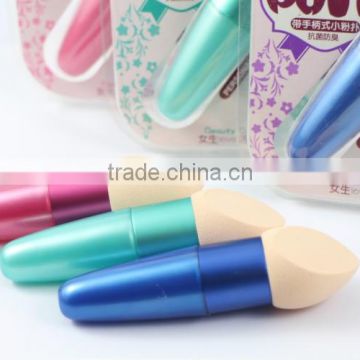 cosmetics beauty Customized makeup sponge cosmetic Powder Puff with handle