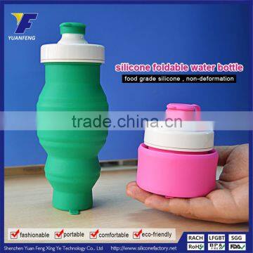 CE / EU,CIQ,FDA,SGS Certification Collapsible Silicone Water Bottles