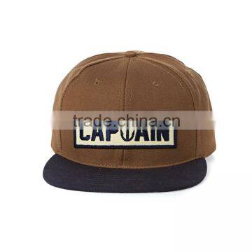 Customize High Quality 100% Cotton 6 Panels Applique Snapback Hat photo-2
