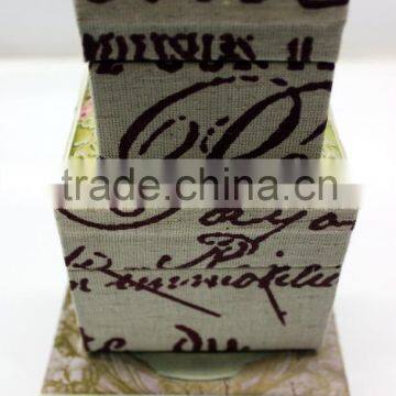 Custom Image Top Printed Cotton Fabric Gift Box - set of 3