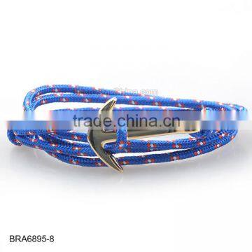 In Stock Navy Blue Rope Anchor Bracelet