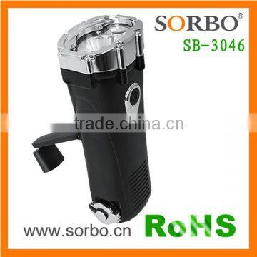 SORBO Waterproof Dynamo Mobile Charger With Hand Crank LED Flashlight Torch Portable Emergency Dynamo Power Bank for Outdoor photo-3