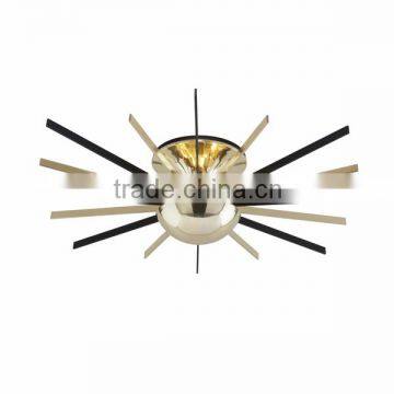 0816-29 Stainless steel strip Atomic Semi Flush Ceiling Light