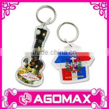 Corporate giveaways cheap promotion customized logo smart printed keychain acrylic