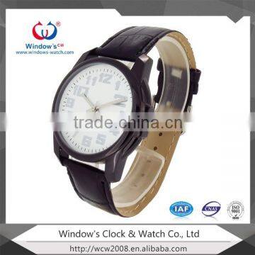 wholesale wrist genuine leather watch japan movt quartz watch