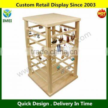 Natural Wood Rotating Earring Display YM1-829