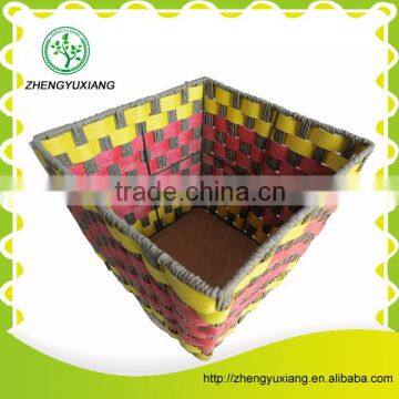 Rainbow rectangle flower paper basket