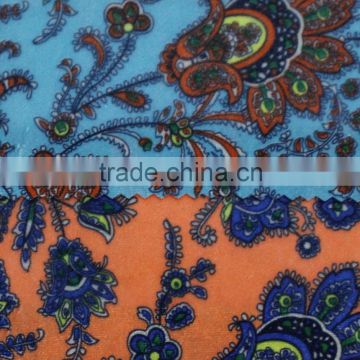 wholesale polyester floral printed stretch velvet fabric