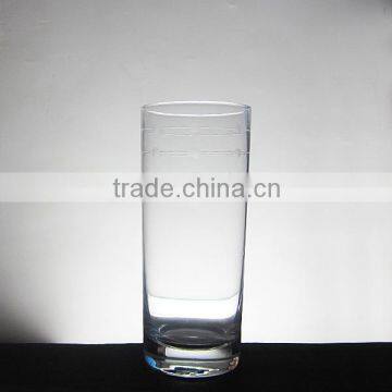 High white material tempered glass cups with engraved lines and dots                        
                                                                                Supplier's Choice