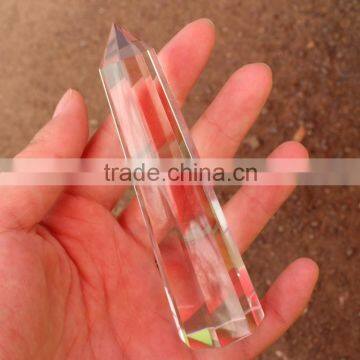 8sides Clear Quartz Rock Crystal Healing Single Point Wands photo-3