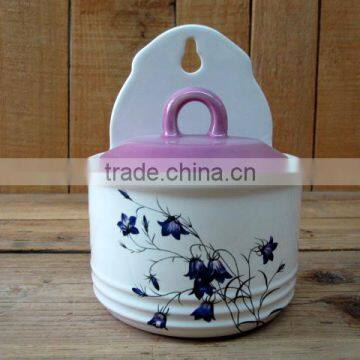 Factory Direct Type Ceramic Wall Hanging Spice Canister for Kitchen