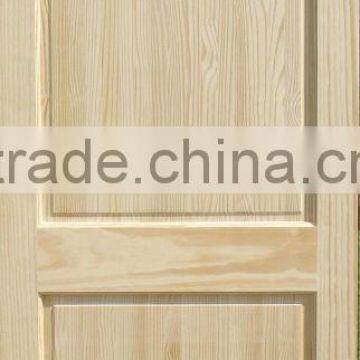 3 raised horiz panels pine solid wood door