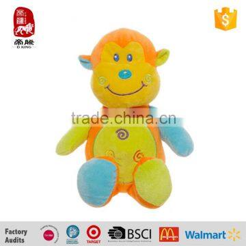 BSCI Audit Colorful Baby Toys Soft Plush Cartoon Toy Monkey