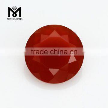 New Arrive Loose Gemstone Faceted Round 8mm Red Agate