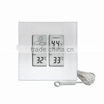 WEATHER STATION LCD CLOCK,Desk LCD clock,Calendar,Snooze,Alarm clock,weather station clock.