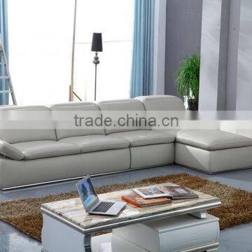 Hot sale modern leather sofa with movable armrest