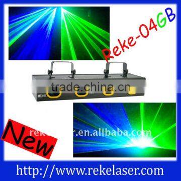 280mW four lens double green & blue motor laser;