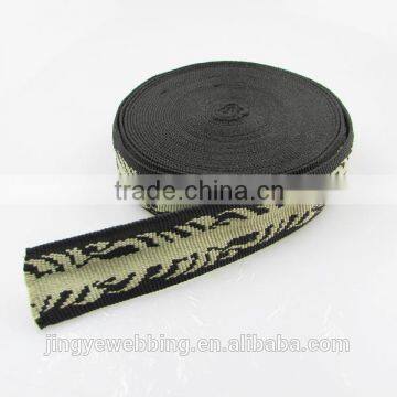 30 mm plaine hollow customized jacquard woven striped ribbon