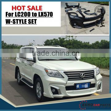 LC200 to LX570 car model body kit for land crusier modified to lexus PP FULL SET