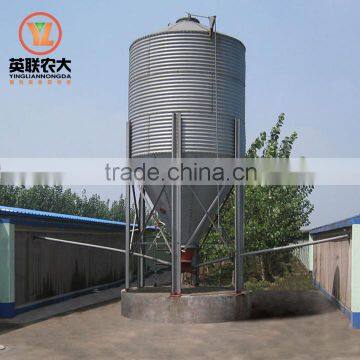 automatic broiler feeding system galvanized poultry feed silo for sale