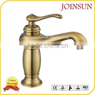 Unique Design Coffee Gold Brass Basin Faucet