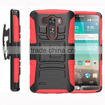 Hard back silicon Rubberized hybrid Case cover for LG G3 telefon