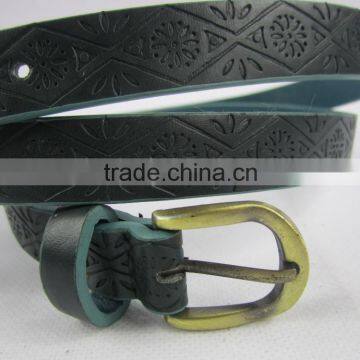 fashion embossed geometric belt for girls