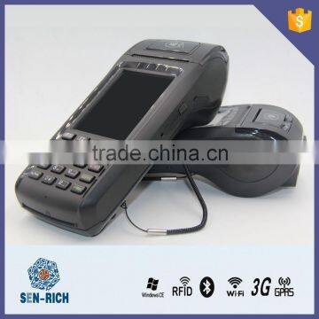 All-in-one Touch Handheld Barcode Scanner WinCE Mobile POS System Terminal