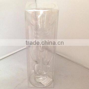 new developed clear man shape beer glass