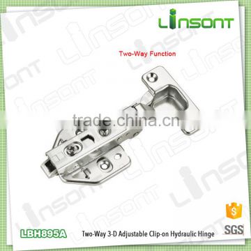 High quality 3-D adjustable two-way hydraulic clip on ferrari hinges teak furniture parts concealed hinge